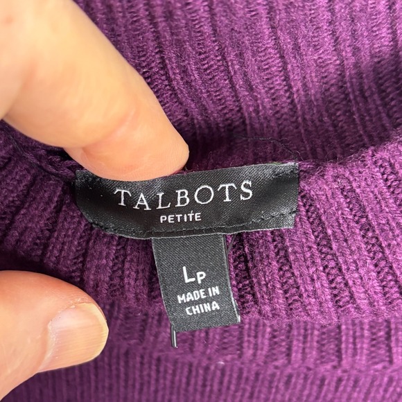 NWT Talbots Women LongSleeve Mock Neck Sweater Top Sz LP Knit Office Career Cozy - Picture 3 of 12